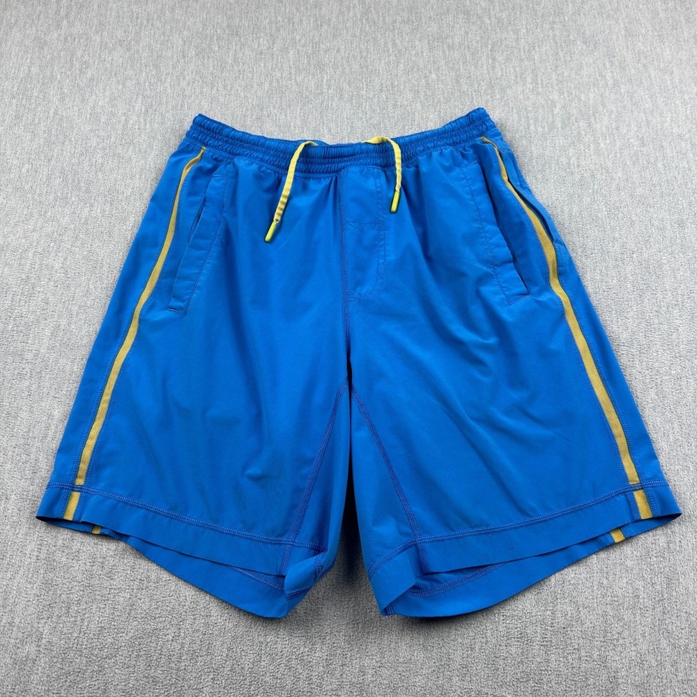 Lululemon Shorts Men Medium Blue Pace Breaker 8" Drawstring Athletic Workout